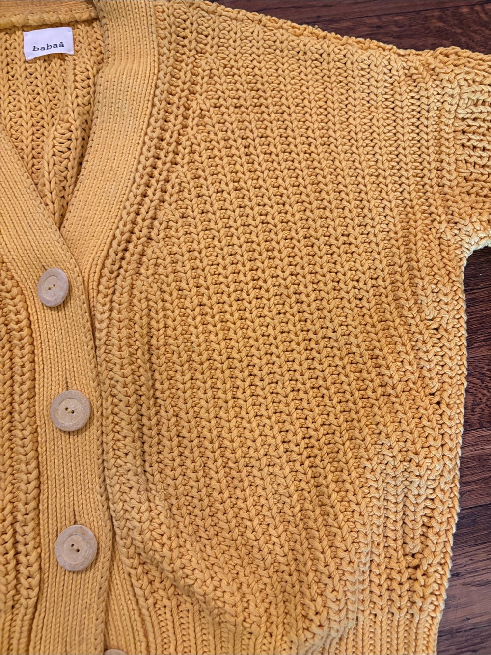 Babaa cardigan No18 in Yolk - Picture 5 of 6